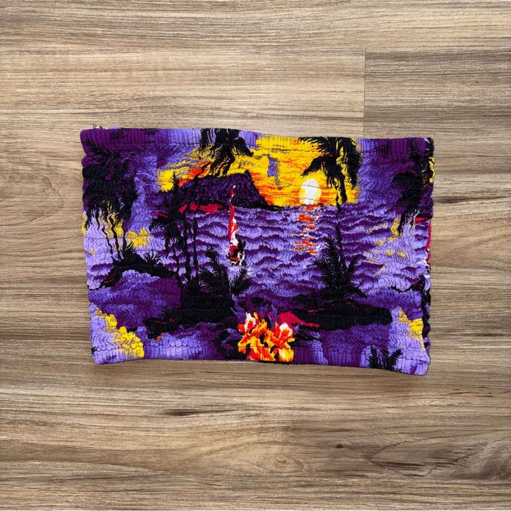 Authentic Hawaii Tube Top Vibrant Strapless Beachwear Vacation Top